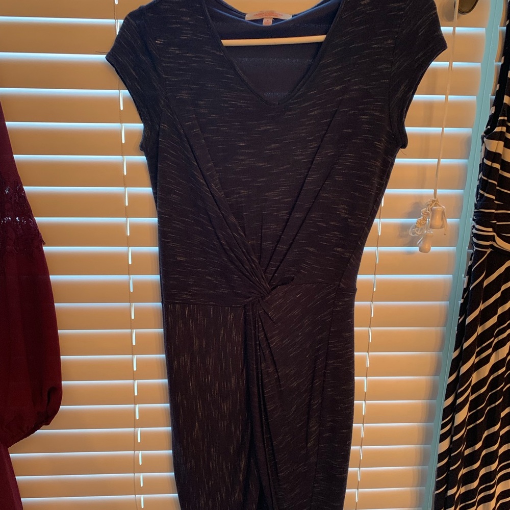 Jersey knitted high low dress